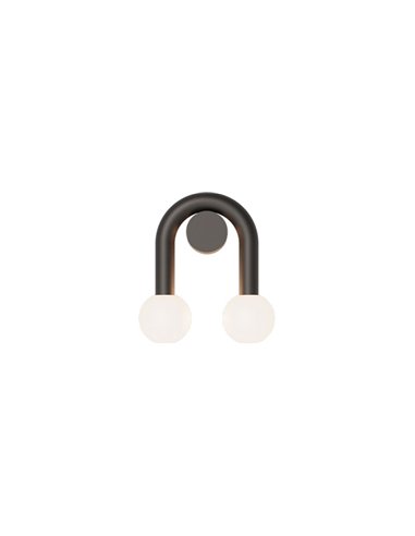 Rigoberta Direct Super wall light - Robin - Ball lamp in black or white, 2xG9