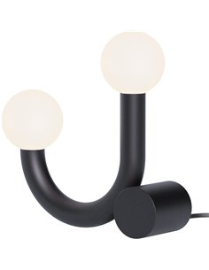 Rigoberta table lamp - Robin - Minimalist design with 2 lights, Available in black or white 2