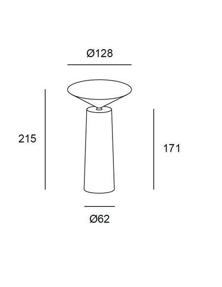 Cocktail portable table lamp - Leds C4 - Dimmable and battery operated