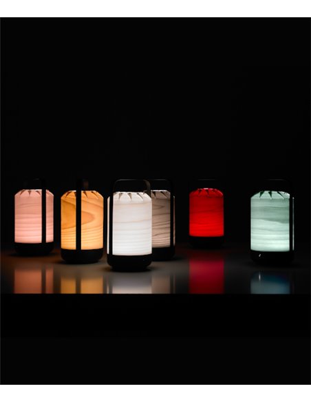 Lámpara de mesa portatil LED de madera en 6 acabados regulable en intensidad– Mini Chou – LZF