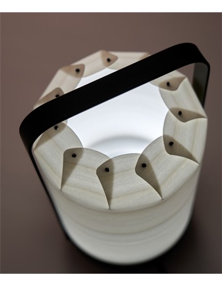 Lámpara de mesa portatil LED de madera en 6 acabados regulable en intensidad– Mini Chou – LZF