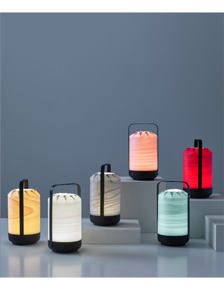 Lámpara de mesa portatil LED de madera en 6 acabados regulable en intensidad– Mini Chou – LZF