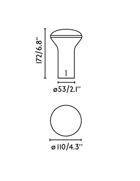 Buddy portable light - Faro - Modern dimmable lamp, available in 3 colours