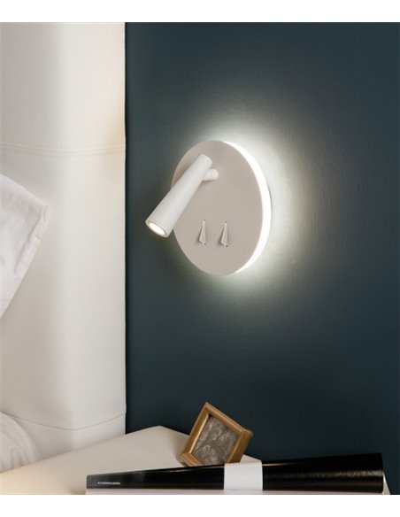 Aplique de pared LED blanco texturado 3200K – Panau – ACB Iluminación