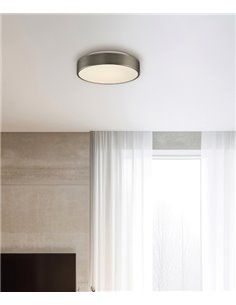 Aplique de techo de metal y cristal en 2 medidas y 2 acabados - Dins - ACB Iluminación