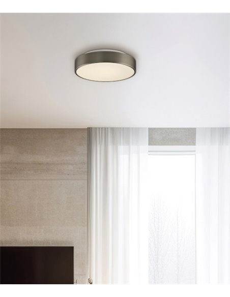 Aplique de techo de metal y cristal en 2 medidas y 2 acabados - Dins - ACB Iluminación