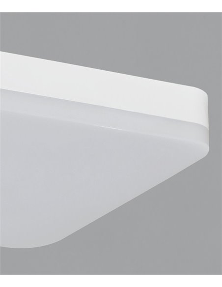 Aplique de techo LED de acrílico con acabado blanco IP 54 3000-6500K – Square – ACB Iluminación