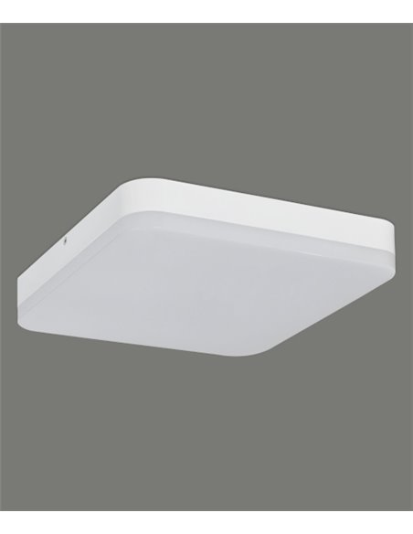 Aplique de techo LED de acrílico con acabado blanco IP 54 3000-6500K – Square – ACB Iluminación