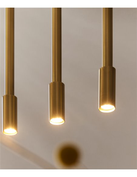 Lámpara colgante Lxcx - FOC - Lámpara dorada minimalista