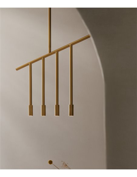 Lámpara colgante Lxcx - FOC - Lámpara dorada minimalista