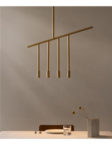 Lámpara colgante Lxcx - FOC - Lámpara dorada minimalista