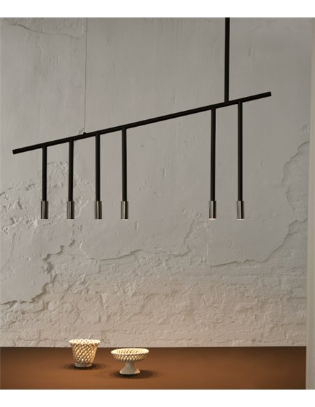 Lámpara de techo Lxcx - FOC - Lámpara colgante negra, diseño minimalista