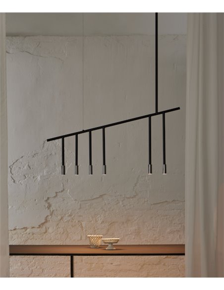 Lámpara de techo Lxcx - FOC - Lámpara colgante negra, diseño minimalista