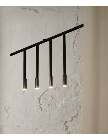 Lámpara de techo Lxcx - FOC - Lámpara colgante negra, diseño minimalista