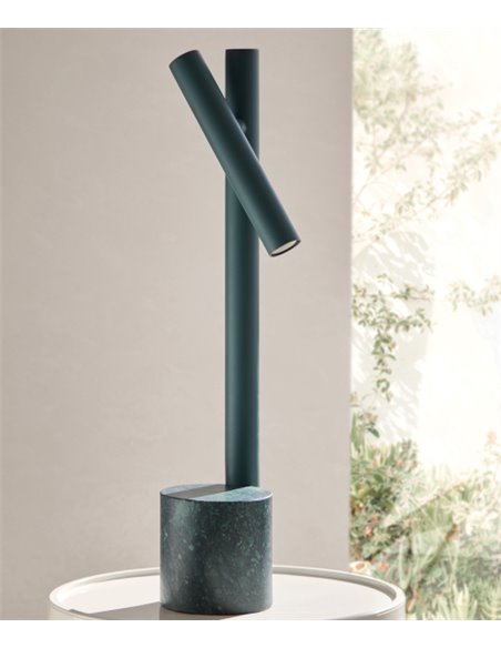 Lámpara de mesa Mina - FOC - Luz de lectura orientable, acabado dorado