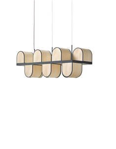 Osca pendant light - LZF - Handmade wooden pendant light in white or pink 2