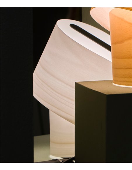 Tiny table lamp - LZF - Handmade wooden light, height: 22,5 cm