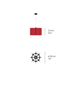 Kactos pendant light - LZF - Wooden lampshade in various colours, handmade design