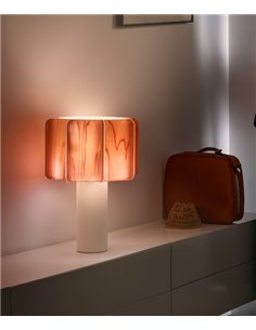 Kactos table lamp - LZF - Handcrafted wooden light, height: 52 cm