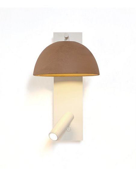 Absis wall sconce – Luxcambra – LED ceramic lamp with reader, vertical design