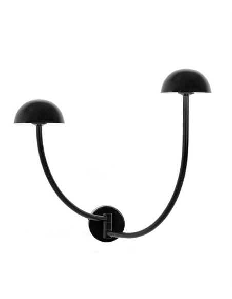 Champignon wall light - Luxcambra - Modern design with 2 lights, black finish
