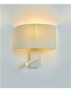 Corba wall light - Luxcambra – Lamp with reader, Cotton shade