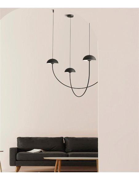 Champignon pendant light - Luxcambra - Minimalist black design, LED lamp