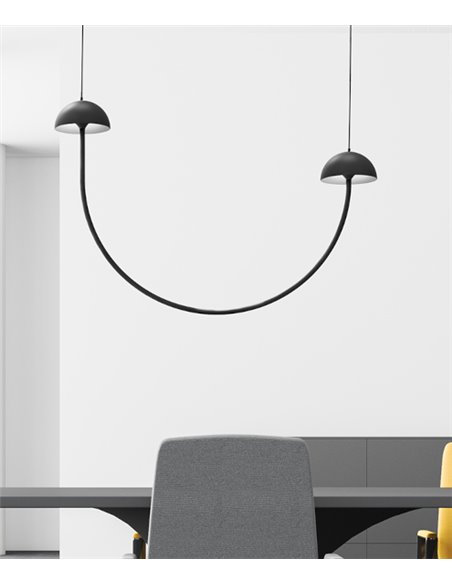 Champignon pendant light - Luxcambra - Minimalist black design, LED lamp