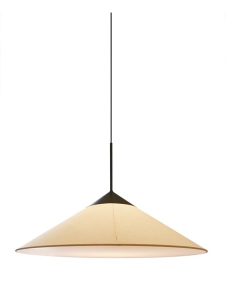 Cim pendant light - Luxcambra - Black cotonet lampshade, Ø 90 cm