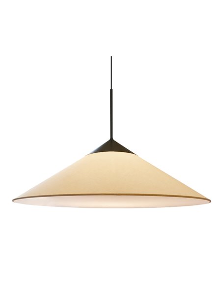 Cim pendant light - Luxcambra - Black cotonet lampshade, Ø 90 cm