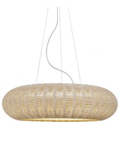 Niuet pendant light - Luxcambra - Natural wicker lampshade, length: 49 cm 2