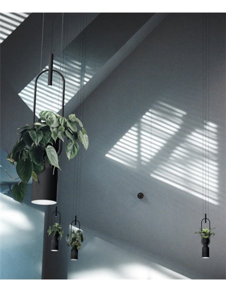 Oxygen pendant light - Luxcambra - LED pot lamp in white or black