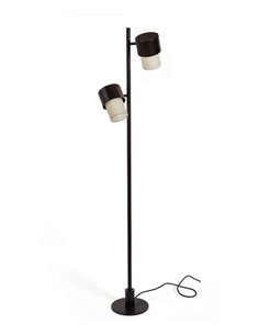 Kan floor lamp - Luxcambra - Modern lamp with 2 sand cotonet lampshades 2