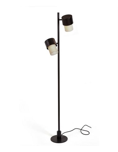 Kan floor lamp - Luxcambra - Modern lamp with 2 sand cotonet lampshades