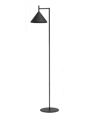 Sutton floor lamp - Luxcambra - Black modern lamp, conical shade, height: 141 cm