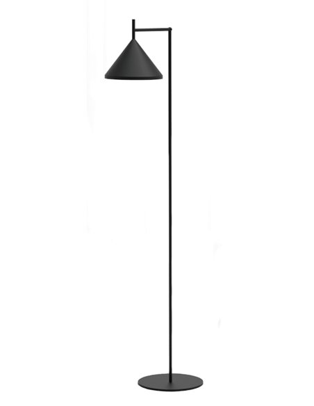 Sutton floor lamp - Luxcambra - Black modern lamp, conical shade, height: 141 cm