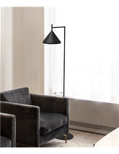 Sutton floor lamp - Luxcambra - Black modern lamp, conical shade, height: 141 cm