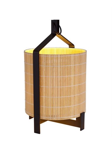 Fanal table lamp - Luxcambra - Wooden slatted lampshade