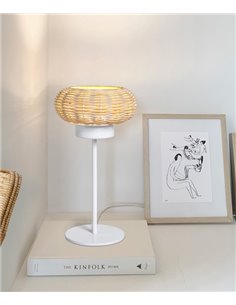 Niuet table lamp - Luxcambra - Natural wicker shade, height: 36,5 cm