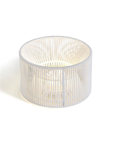 Acapulco portable lamp - Luxcambra - Polyamide rope lampshade, rechargeable battery