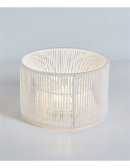 Acapulco portable lamp - Luxcambra - Polyamide rope lampshade, rechargeable battery