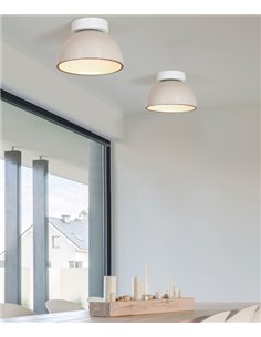 Absis ceiling light - Luxcambra - White ceramic ceiling light, Ø 24 cm