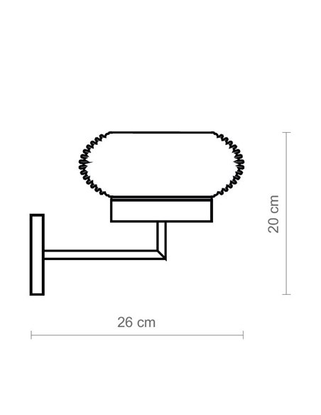 Niuet wall light - Luxcambra - Natural wicker lampshade, white structure