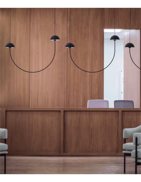 Champignon pendant light - Luxcambra - Minimalist black design, LED lamp
