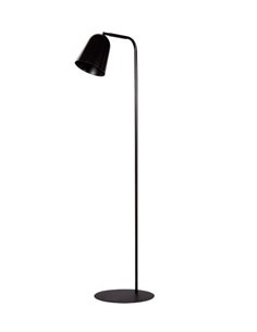 Lula floor lamp - Luxcambra - Adjustable lampshade ideal for reading, textured black finish, height: 145 cm 2