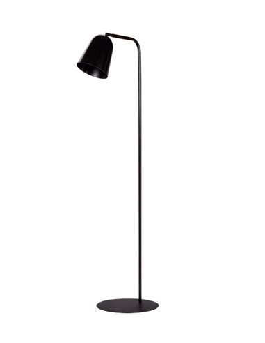 Lula floor lamp - Luxcambra - Adjustable lampshade ideal for reading, textured black finish, height: 145 cm