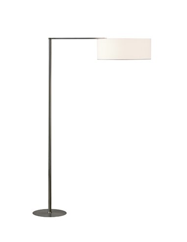 Matrix floor lamp - Luxcambra - Modern design with articulated arm, White or grey cotonet lampshade, height: 140 cm