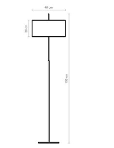Nautic floor lamp - Luxcambra - White canvas lampshade, height: 155 cm 2