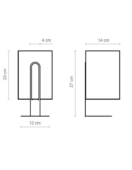 Clipam table lamp - Luxcambra - White or grey cotonet lampshade, black finish