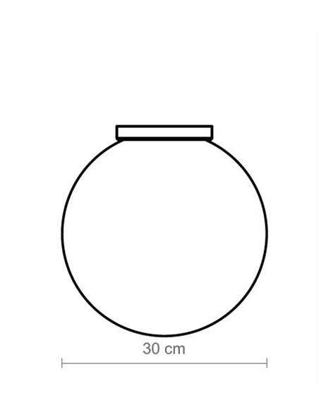 Moon ceiling light - Luxcambra - Ball-shaped lamp, glass shade, Ø 30 cm